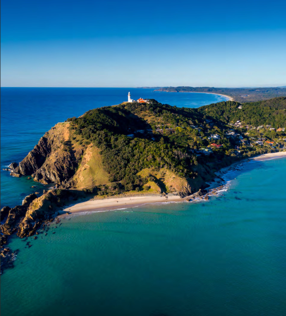 Byron Bay Cape Byron Lighthouse aerial